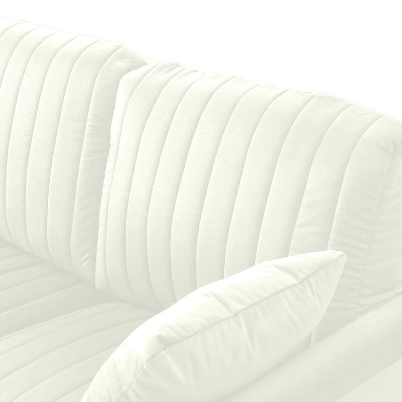 Tufted Velvet Upholstered Accent Armchair with Gold Metal Legs