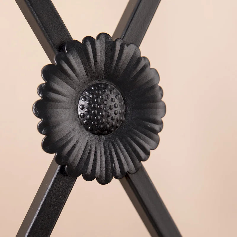 Black Metal Entryway Coat Rack Bench with Hooks and Cushioned Seat