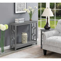 Two-Tier Ring Console Table with Shelf, Contemporary Accent Display