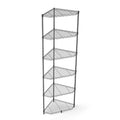 6-Tier Heavy Duty Corner Wire Shelving Unit Free Standing Storage Rack
