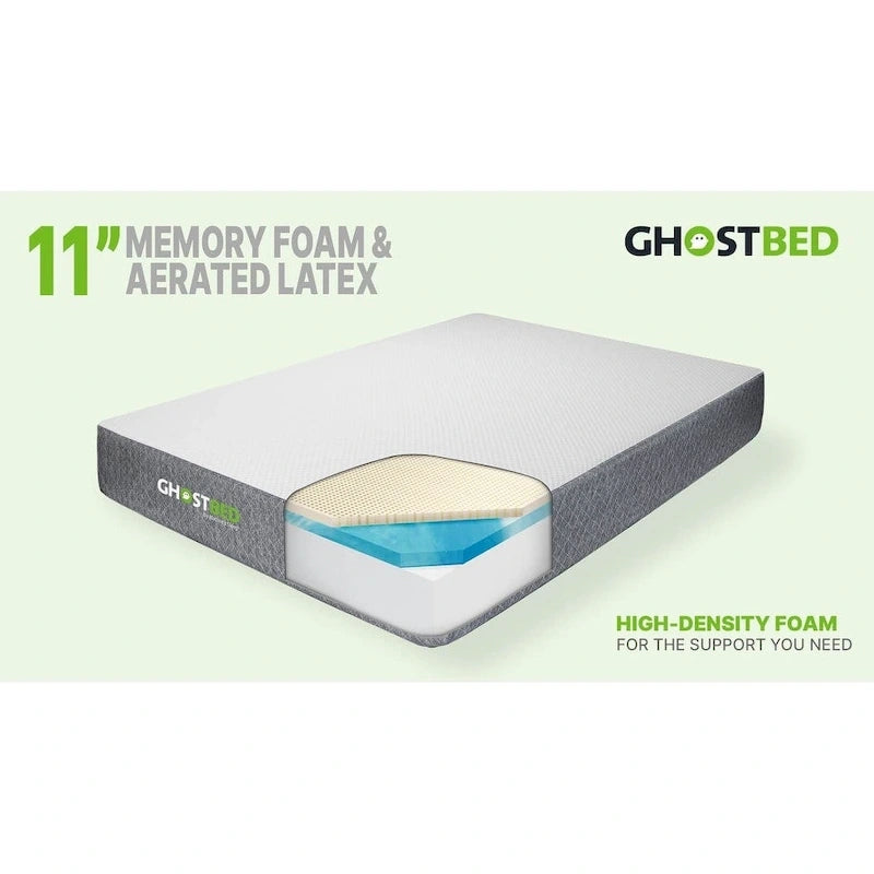 11-Inch Cooling Gel Memory Foam Mattress with Breathable Latex Layer