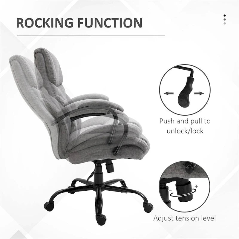 Ergonomická kancelářská židle pro vedoucí pracovníky se širokým sedákem a nastavitelnou výškou