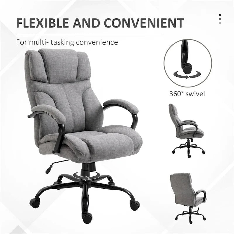 Ergonomická kancelářská židle pro vedoucí pracovníky se širokým sedákem a nastavitelnou výškou