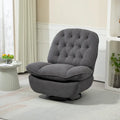 Chenille Swivel Glider Recliner Chair with Push-Back Function