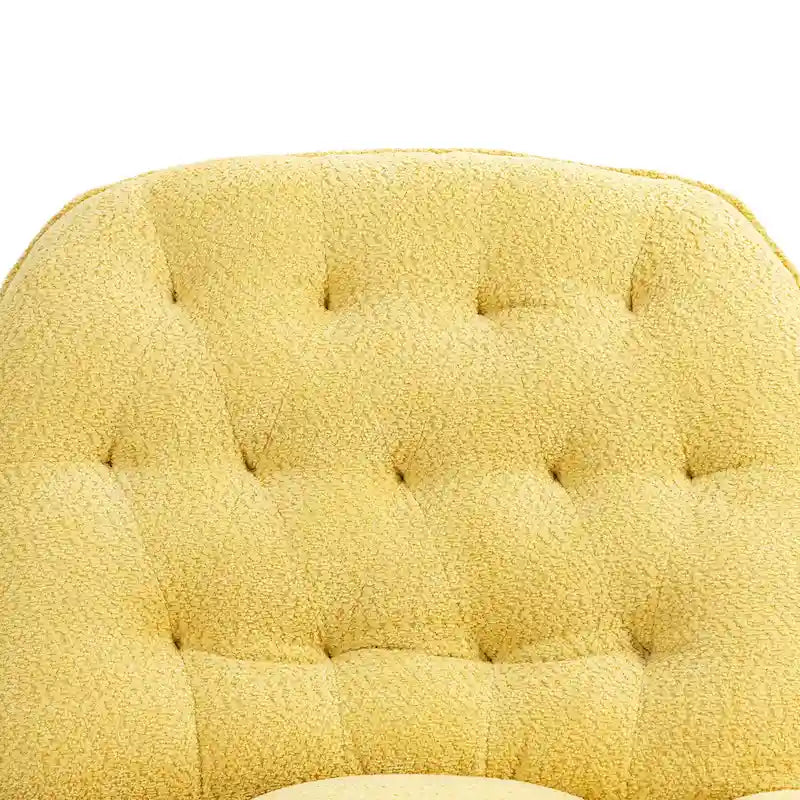 Chenille Swivel Glider Recliner Chair with Push-Back Function